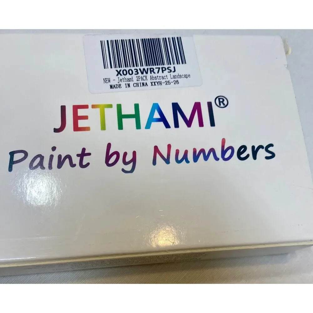 Jethami 2 Pack Paint by Numbers for Adults Beginner, Mountains Sunset Plant L...